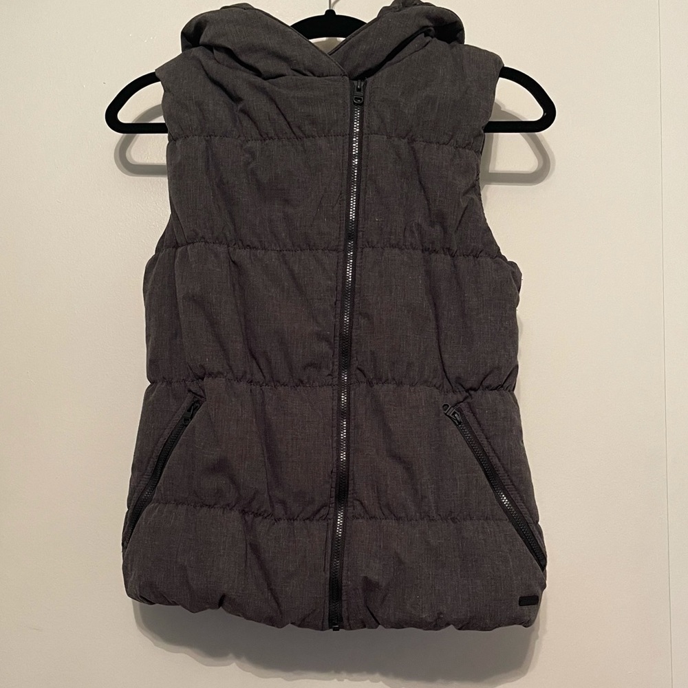 S Grey Hooded Vest